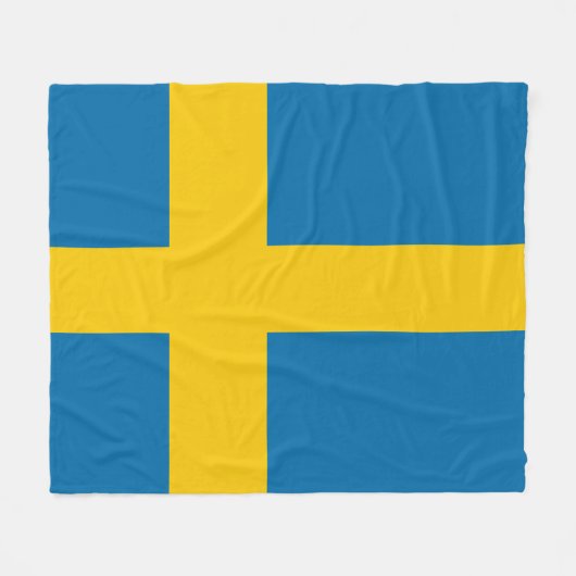 Zweedse vlag fleece deken (Voorkant (Horizontaal))