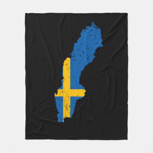 Zweedse vlag fleece deken (Voorkant)