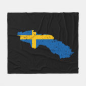 Zweedse vlag fleece deken (Voorkant (Horizontaal))