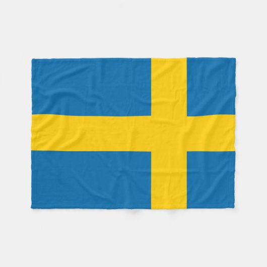 Zweedse vlag fleece deken (Voorkant (Horizontaal))