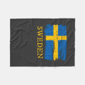 Zweedse vlag fleece deken (Voorkant (Horizontaal))