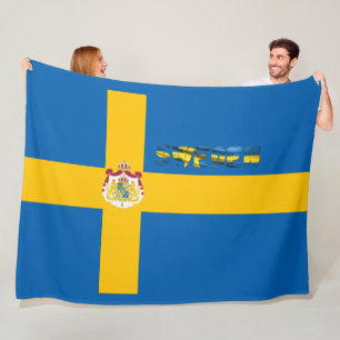 Zweedse vlag fleece deken