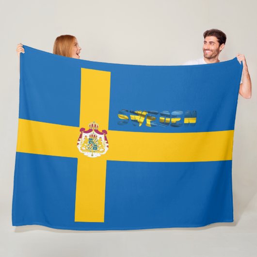 Zweedse vlag fleece deken (In situ)