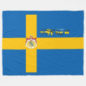 Zweedse vlag fleece deken (Voorkant (Horizontaal))