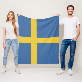 Zweedse vlag fleece deken