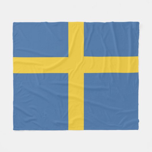 Zweedse vlag fleece deken (Voorkant (Horizontaal))