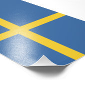 Zweedse vlag foto afdruk (Hoek)