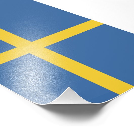 Zweedse vlag foto afdruk (Hoek)