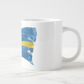 Zweedse vlag gekleurd grote koffiekop (Rechts)