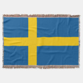 Zweedse vlag geweven gooi deken | Zweedse trots (Voorkant)
