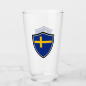 Zweedse vlag glas (Voorkant)