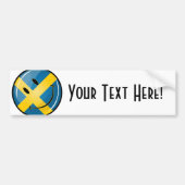 Zweedse vlag glimlachen bumpersticker (Voorkant)