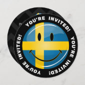 Zweedse vlag glimlachen kaart (Voorkant / Achterkant)