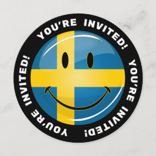 Zweedse vlag glimlachen kaart