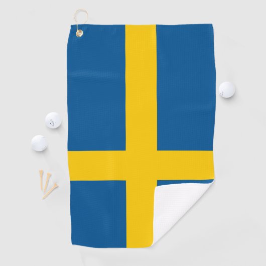 Zweedse vlag & golf Zweden/sport Stockholm Golfhanddoek (Insitu)
