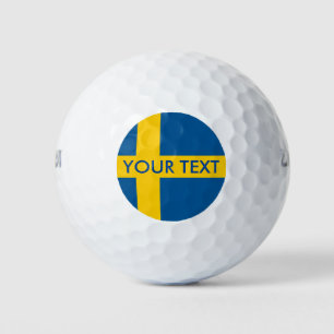 Zweedse vlag golfbal ingesteld voor Zweden Golfballen