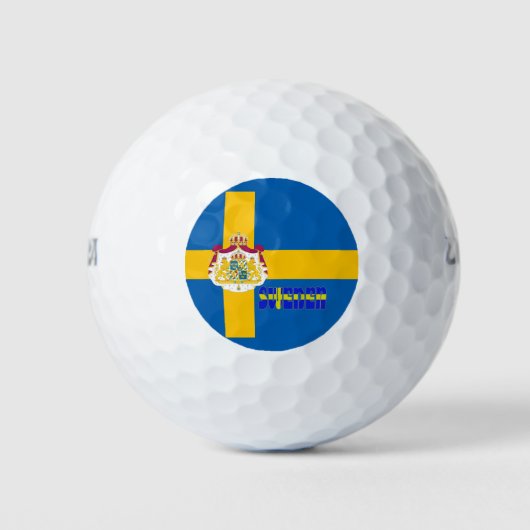 Zweedse vlag golfballen (Voorkant)