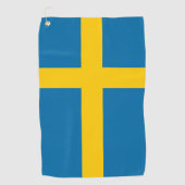 Zweedse vlag golfhanddoek (Voorkant)