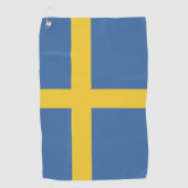 Zweedse vlag golfhanddoek (Voorkant)