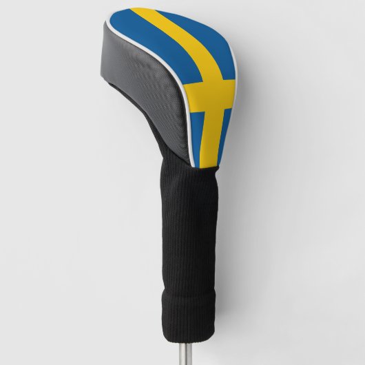 Zweedse vlag golfheadcover (Schuin)