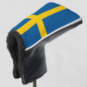Zweedse vlag golfheadcover (3/4 voorkant)