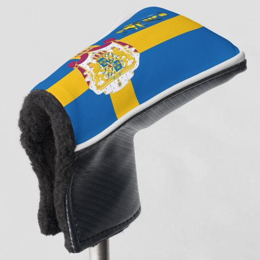 Zweedse vlag golfheadcover (3/4 voorkant)