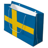 Zweedse vlag groot cadeauzakje (Voorkant Gekanteld)