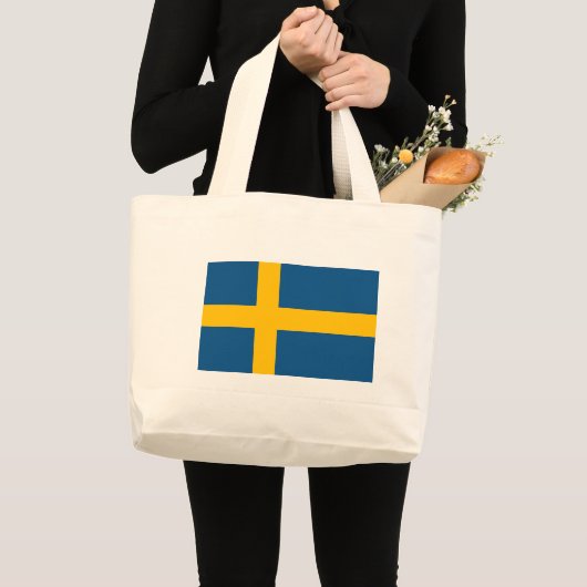 Zweedse vlag grote tote bag (Voorkant (product))