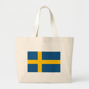 Zweedse vlag grote tote bag
