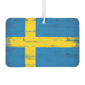 Zweedse vlag Grunge Luchtverfrisser (Achterkant)