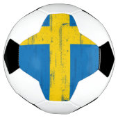 Zweedse vlag Grunge Voetbal (Gedraaid)
