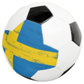 Zweedse vlag Grunge Voetbal (Drie kwart)