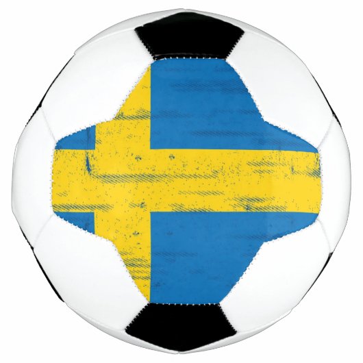 Zweedse vlag Grunge Voetbal (Voorkant)