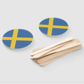 Zweedse vlag handwaaier (Niet-gemonteerd)