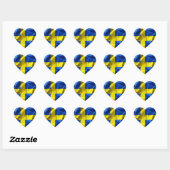 Zweedse vlag hart sticker (Vel)