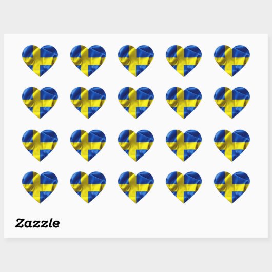 Zweedse vlag hart sticker (Vel)