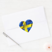 Zweedse vlag hart sticker (Envelop)