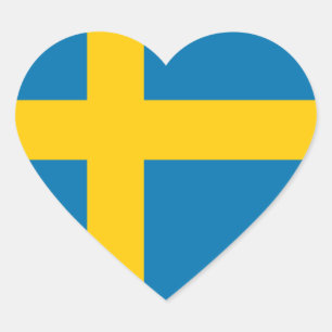 ZWEEDSE VLAG HART STICKER
