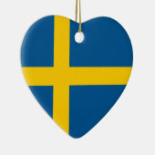 Zweedse vlag Heart Ornament (Rechts)