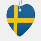 Zweedse vlag Heart Ornament (Links)