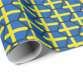 Zweedse vlag Honingraat — Verpakkingspapier Cadeaupapier (Rol Hoek)
