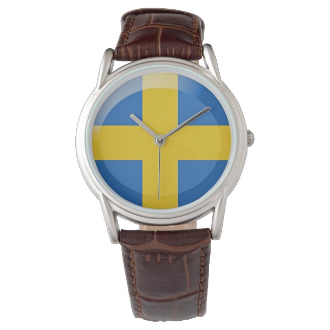 Zweedse vlag horloge (Voorkant)