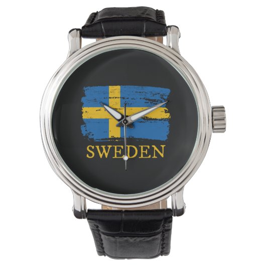 Zweedse vlag horloge (Voorkant)