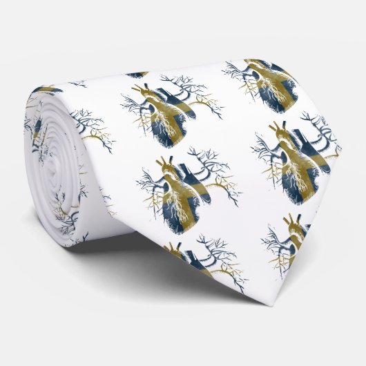 Zweedse vlag in het echte hart stropdas (Opgerold)