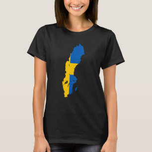 Zweedse vlag in Zweden overzicht Zweden T-shirt
