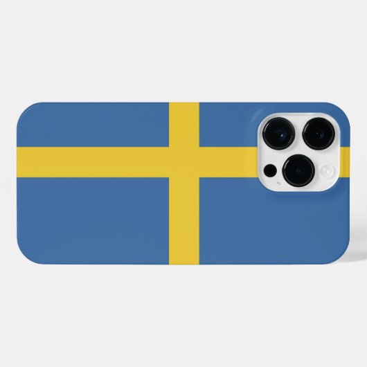 Zweedse vlag iPhone hoesje (Achterkant horizontaal)