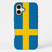 Zweedse vlag iPhone hoesje (Achterkant)