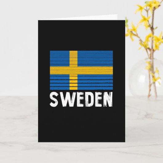 Zweedse vlag kaart (Gele Bloem)