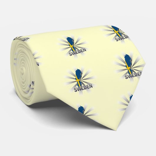 Zweedse vlag Kaart 2.0 Stropdas (Opgerold)