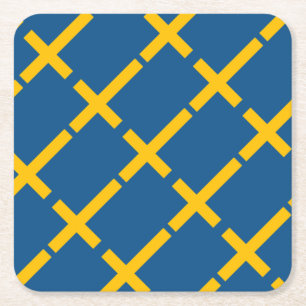 Zweedse vlag kartonnen onderzetters